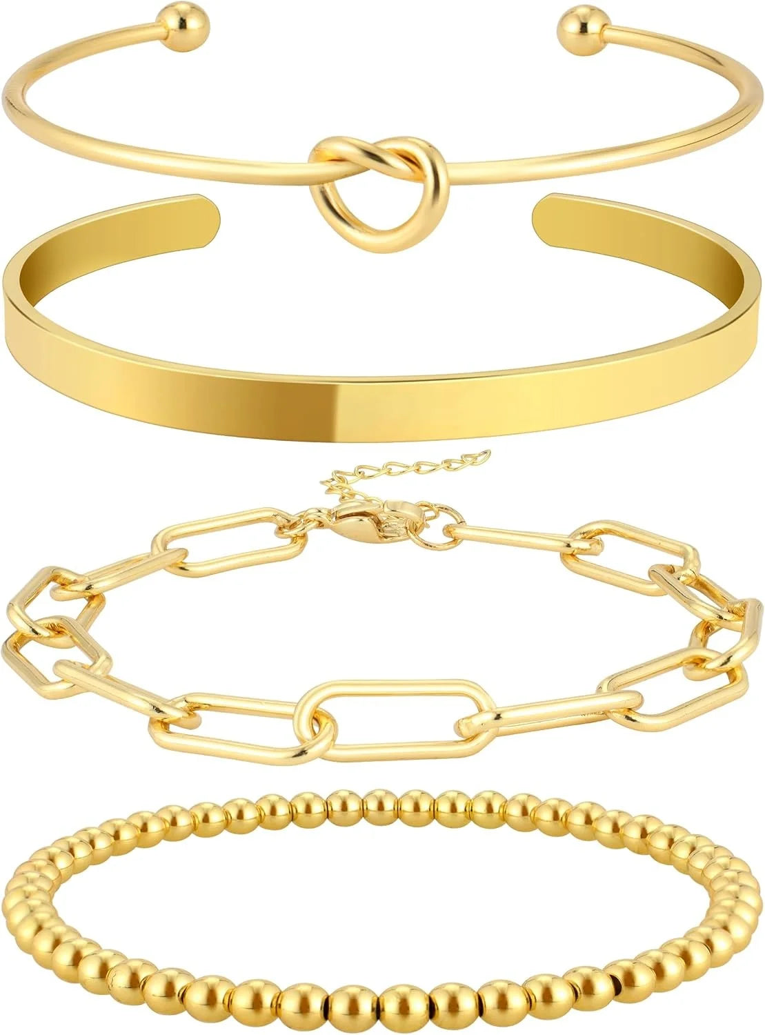 Women's Gold Plated Bangle Cuff Bracelets