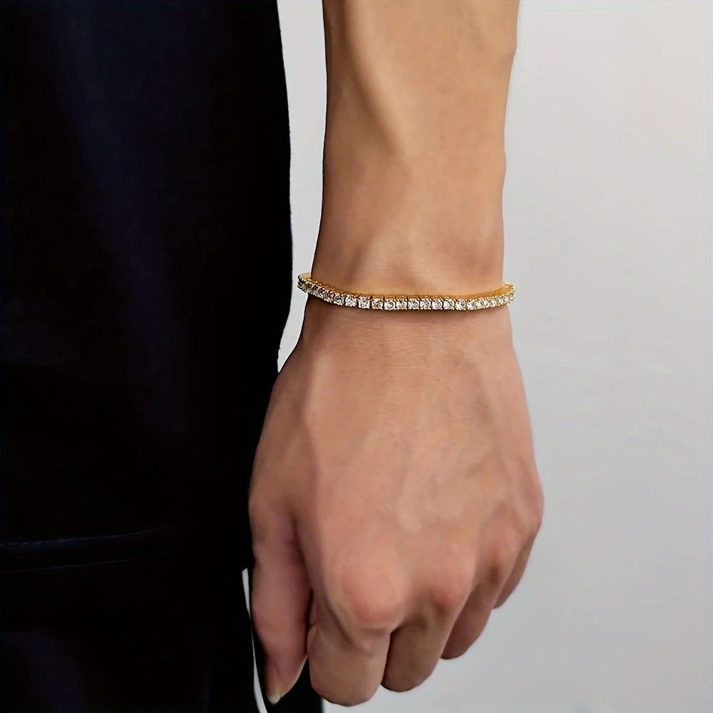 Women's Copper Tennis Chain Bracelet