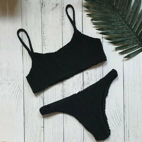 Women's Bikini Set Pleated Swimsuit