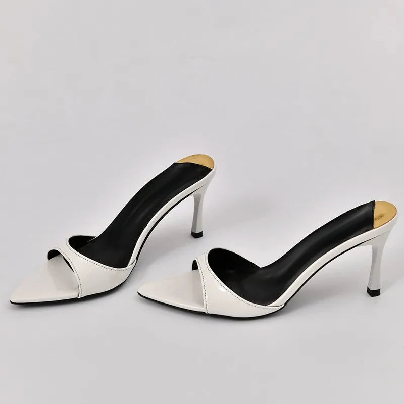 Pointed Stiletto Heels Women Patent Leather