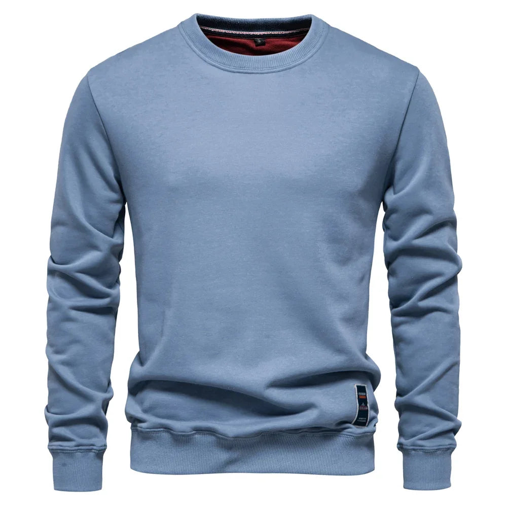 Men's Crew Neck Solid Color Sweatshirt