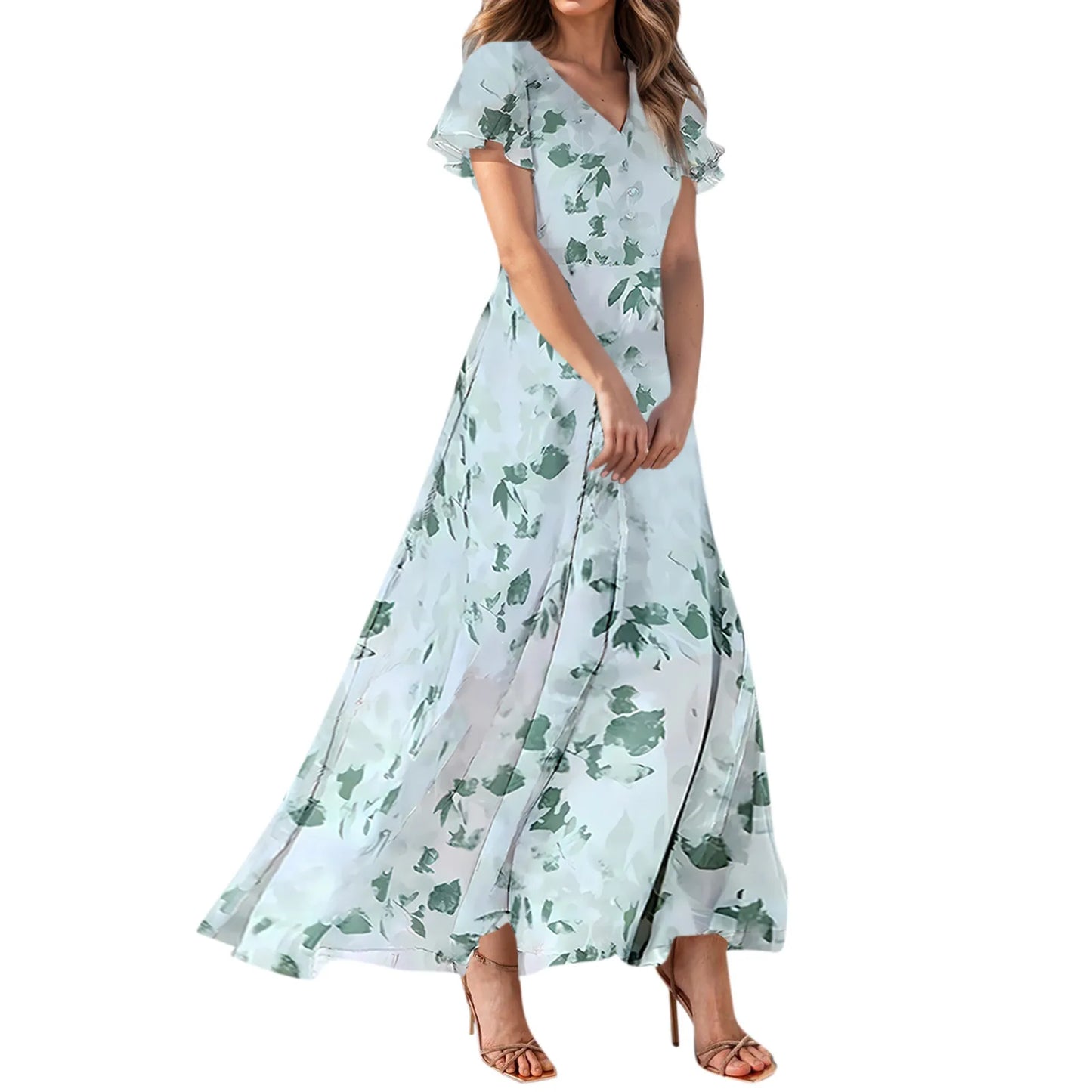 Women's Casual Short Sleeve Maxi Dresses