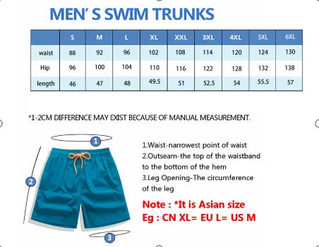 Striped Beach Shorts Men