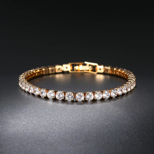 Women's Copper Tennis Chain Bracelet
