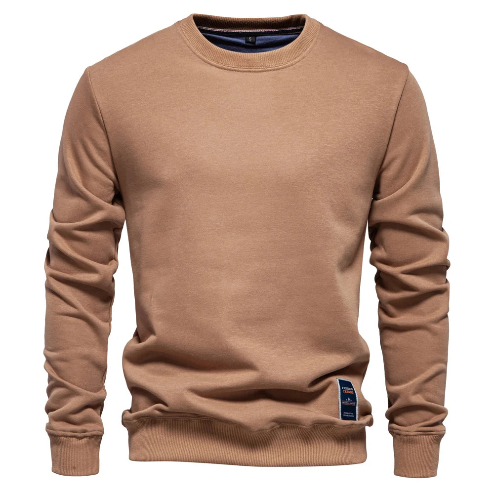 Men's Crew Neck Solid Color Sweatshirt