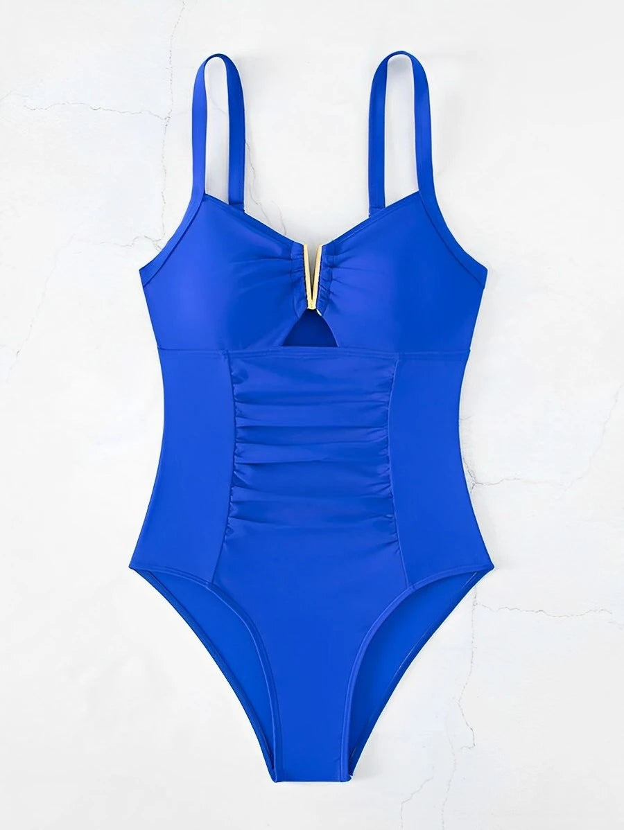 Women's Cut Out Front One Piece Swimsuit