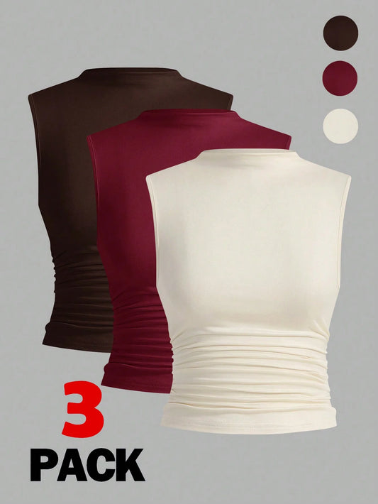 Women's casual slim-fit sleeveless top