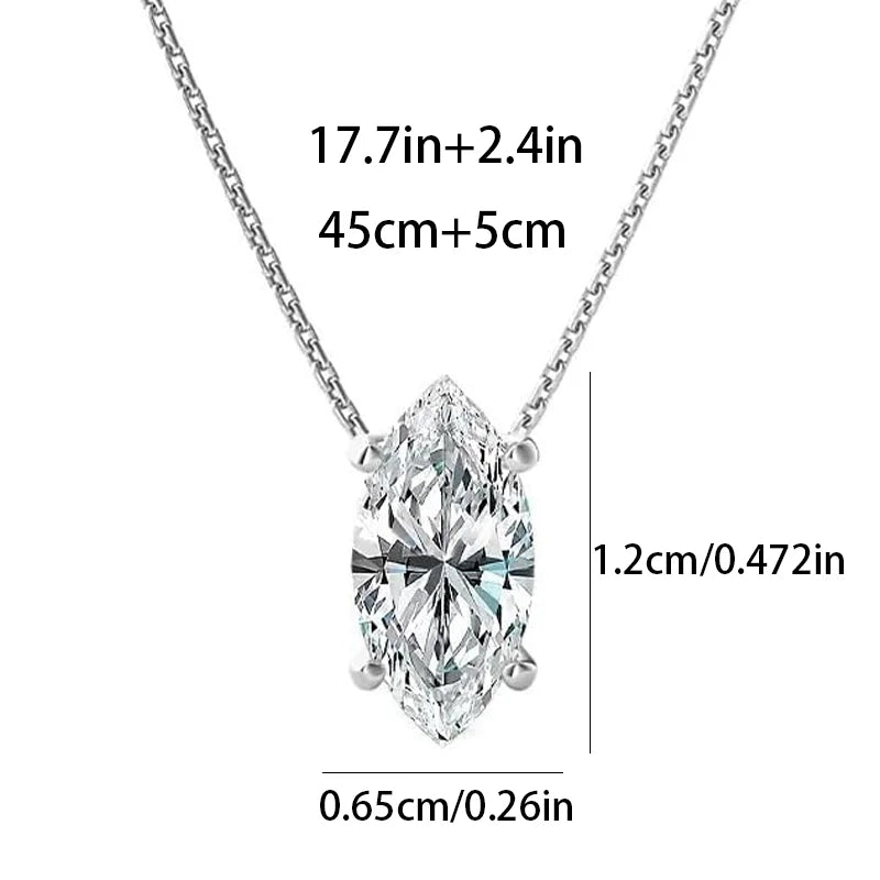 Women's Sterling Silver Mozambique Diamond Pendant Necklace