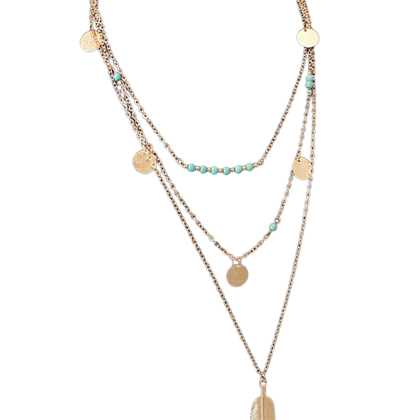 Women's Feather Pendant Necklace