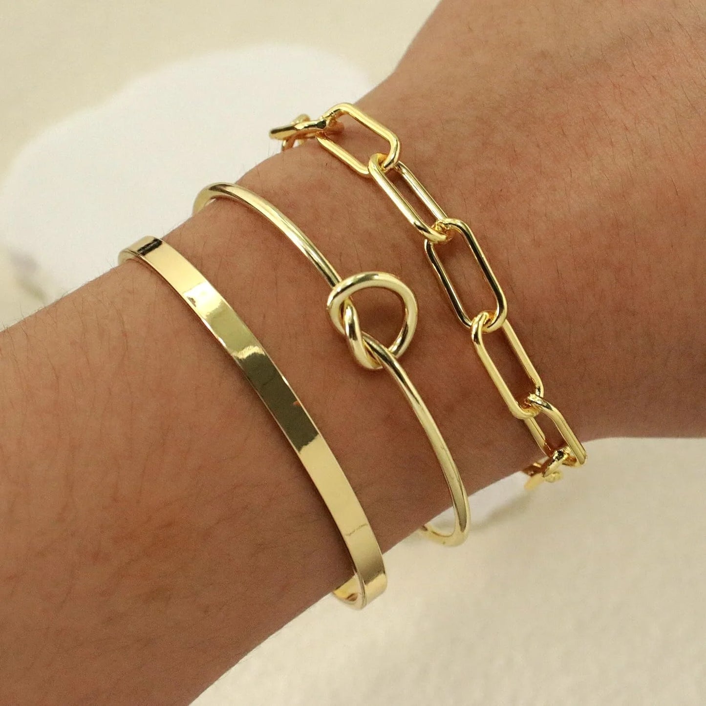 Women's Gold Plated Bangle Cuff Bracelets