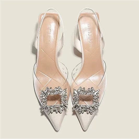 Transparent Pointed Toe Women's High Heels