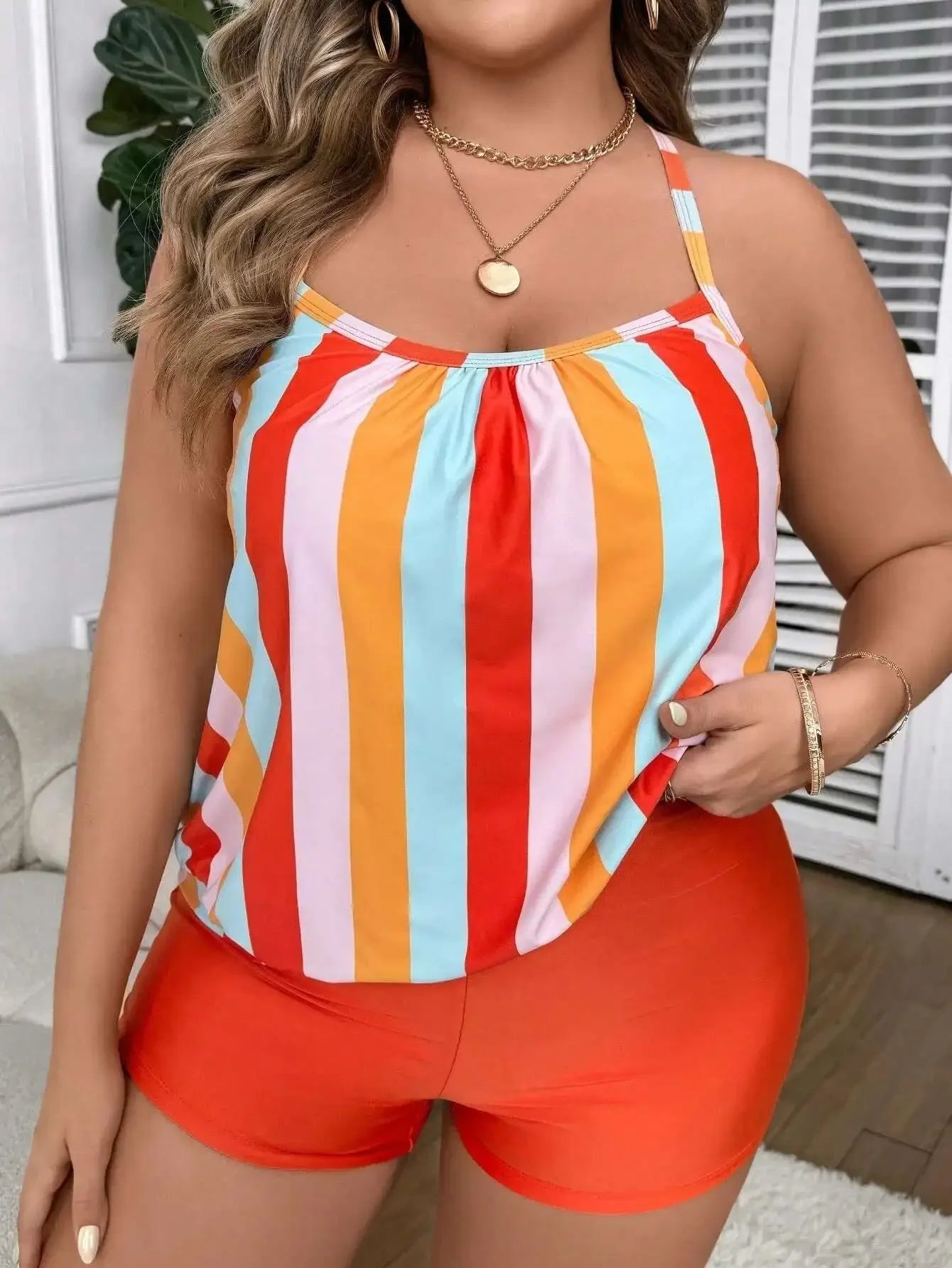 Women's Plus Size Split Swimsuit