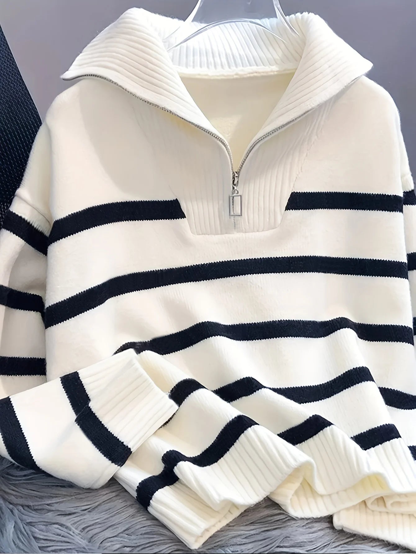 Women's Quarter-zip Pullover Sweater