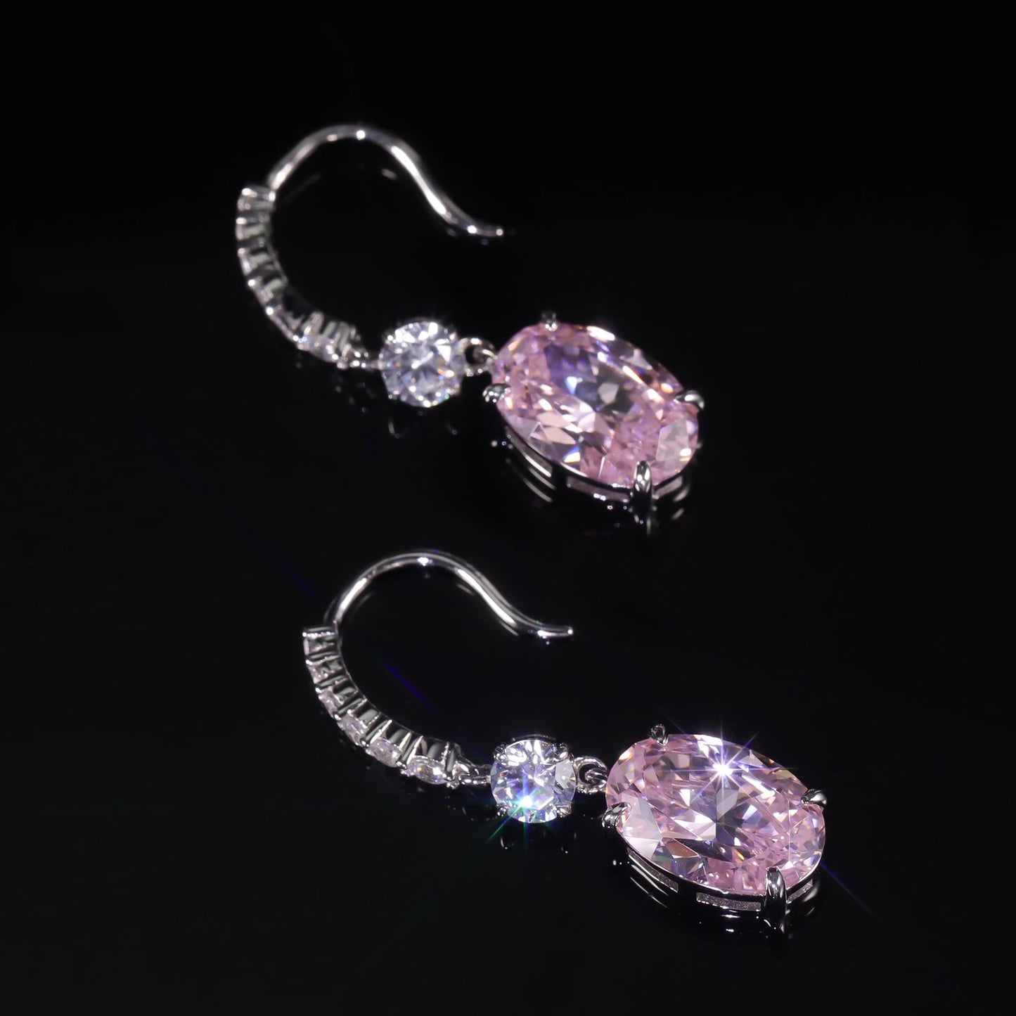 Women's Diamond Pink Earrings