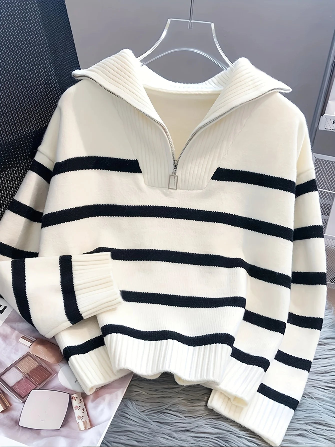 Women's Quarter-zip Pullover Sweater