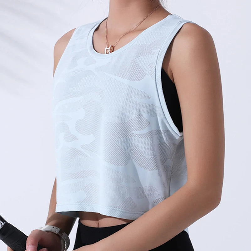 Women's Camouflage Sleeveless Crop Top