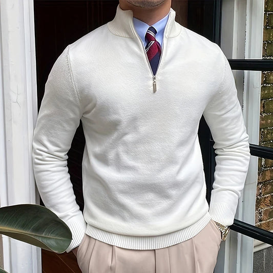 Men's Slim Fit Quarter Zip Up Sweater