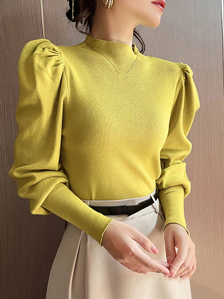 Puff Sleeve Women's Sweater