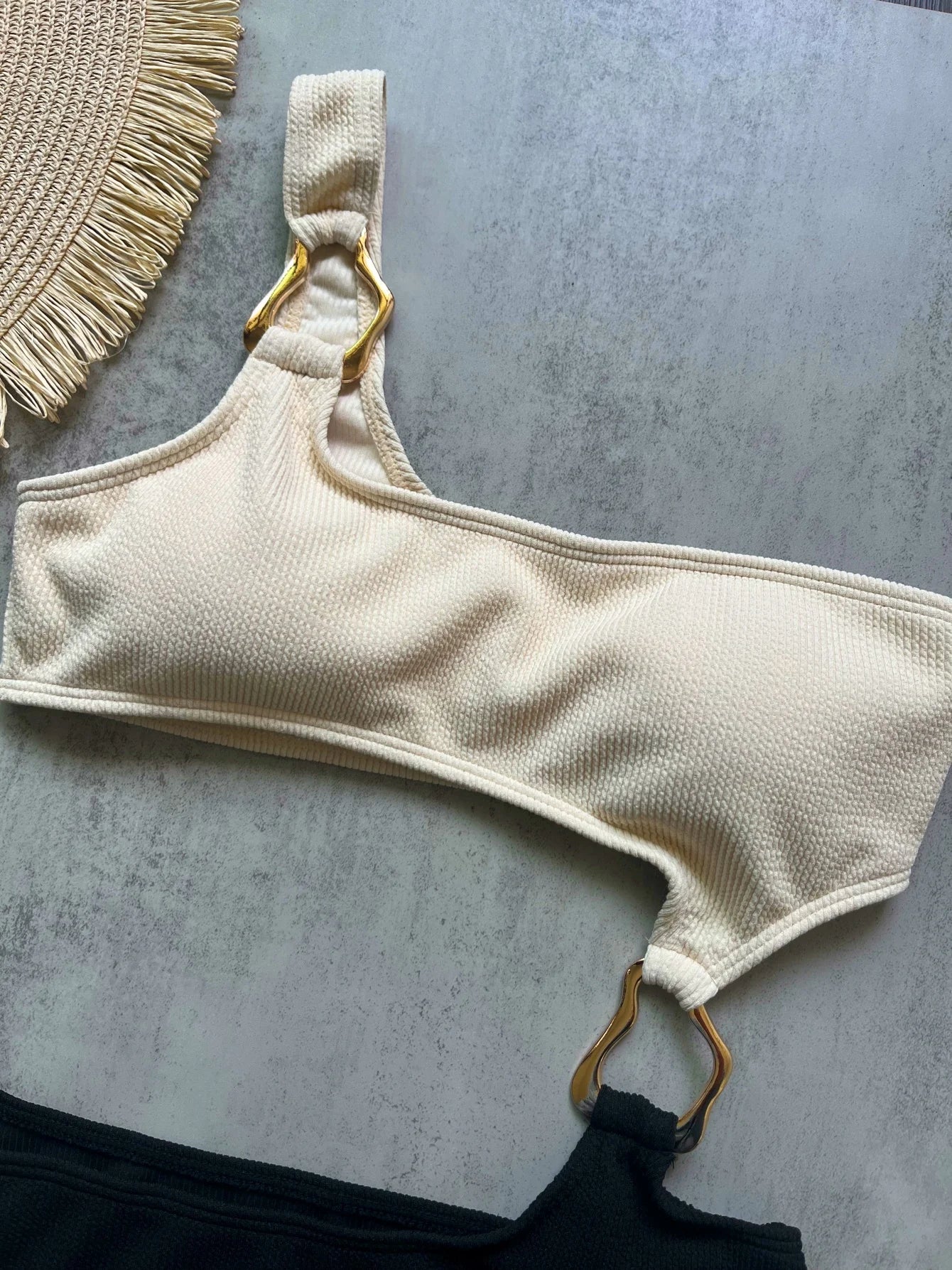Women's Splicing Asymmetric One Shoulder One Piece Swimsuit