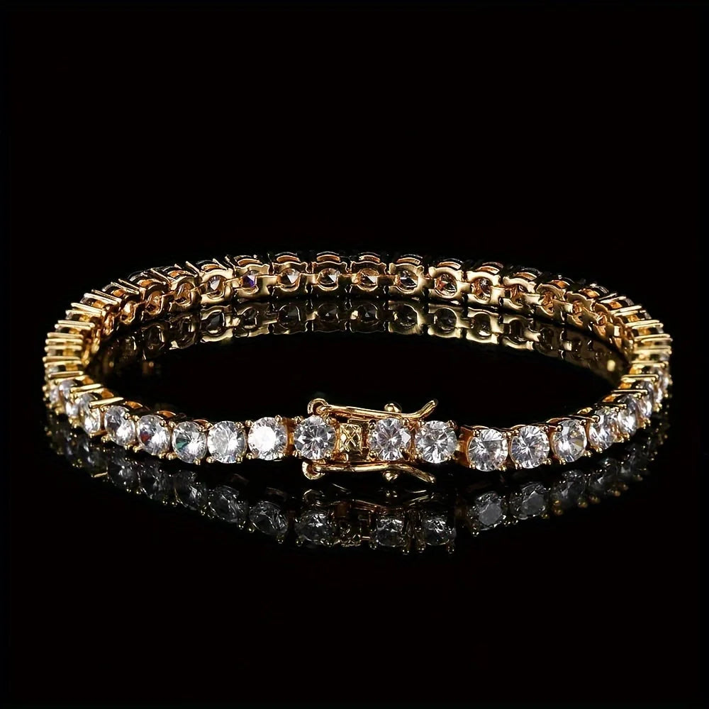 Women's Copper Tennis Chain Bracelet