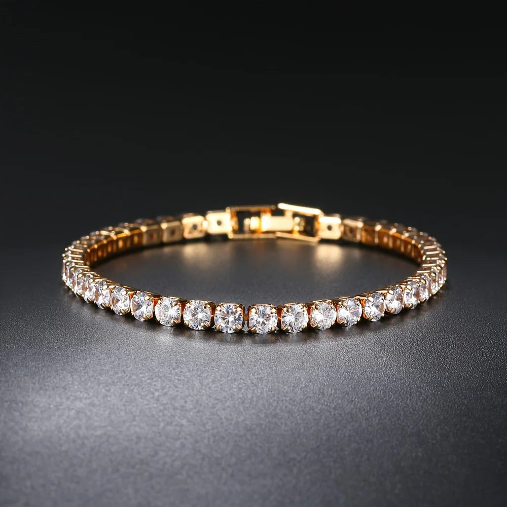 Women's Copper Tennis Chain Bracelet