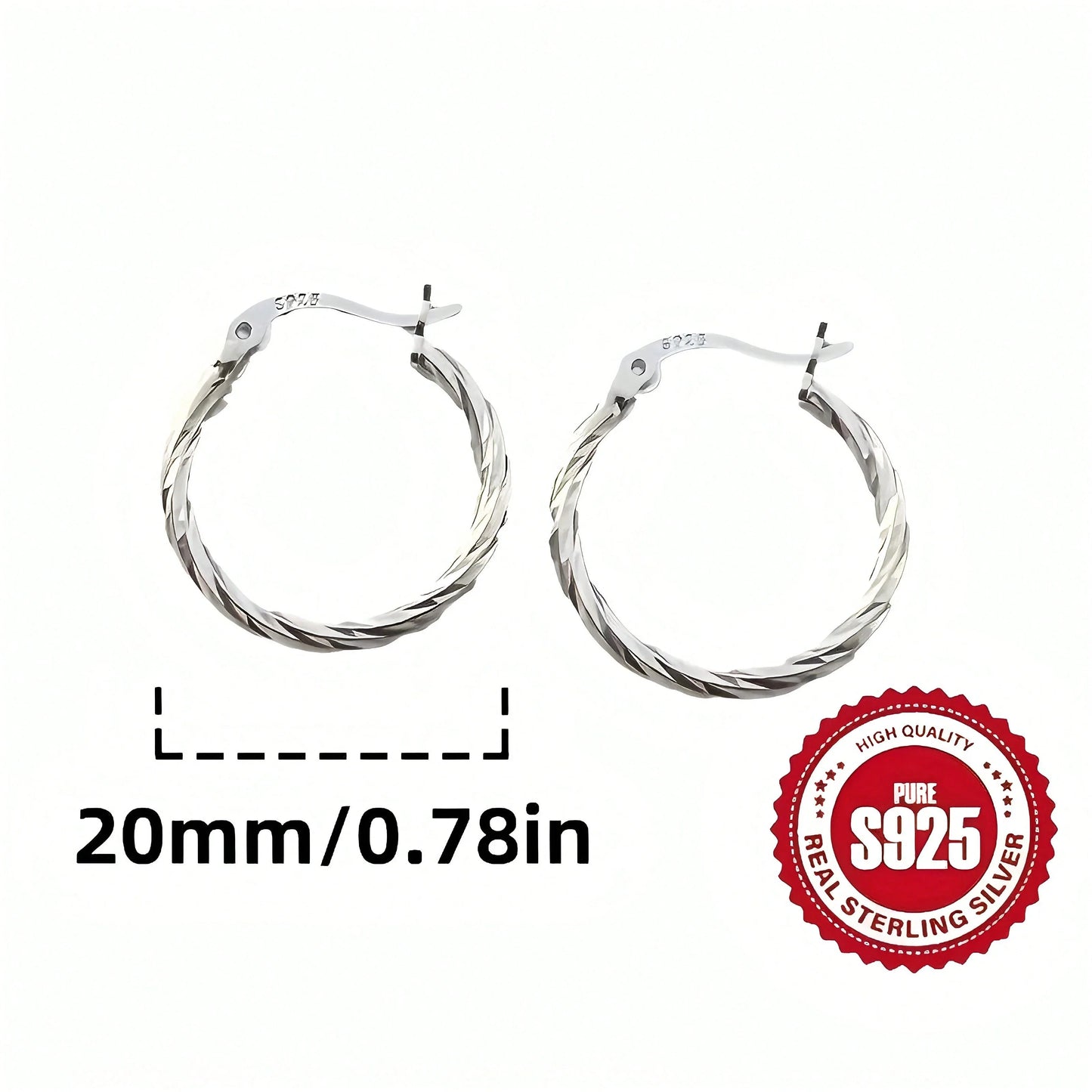 Women's Dainty Twist Hoop Earrings